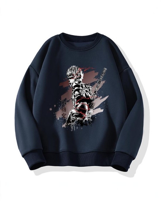 [Hot Sale]Wukong Monkey King China-Chic round neck pullover sweater men's and women's long sleeved blouses